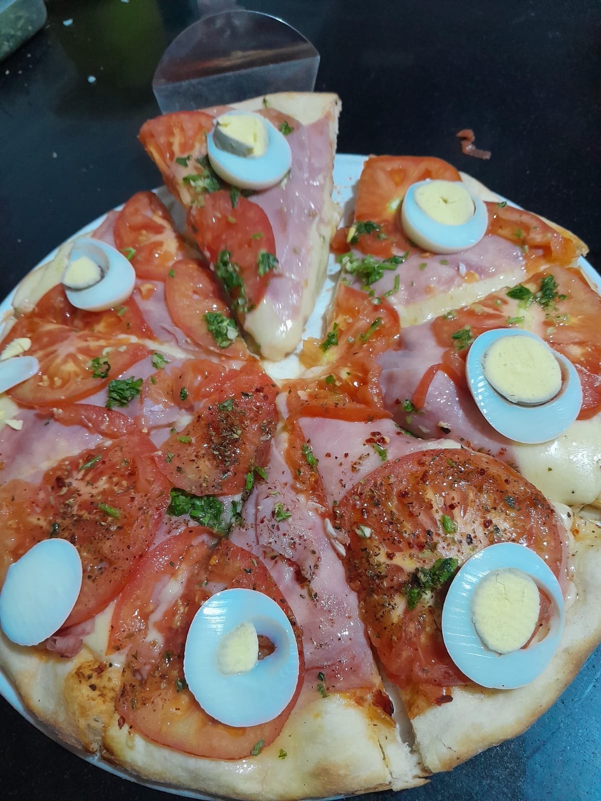 Napolitana con Jamón y Huevos